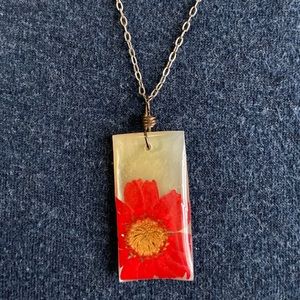 Shari Dixon pressed flower necklace